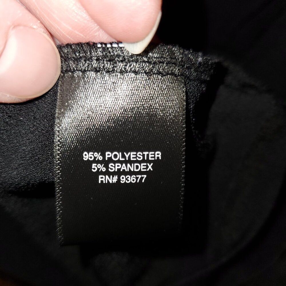 Stretchy Classic Black Flutter Peek-a-Boo 3/4 sleeves - Large - Picture 6 of 7